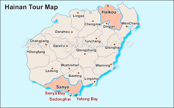Hainan Map , Map of China , Hainan and City Maps
